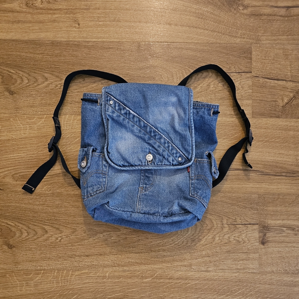 Vintage Levi red tag denim backpack/purse